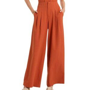 Women's Wide Leg Pants in Rust